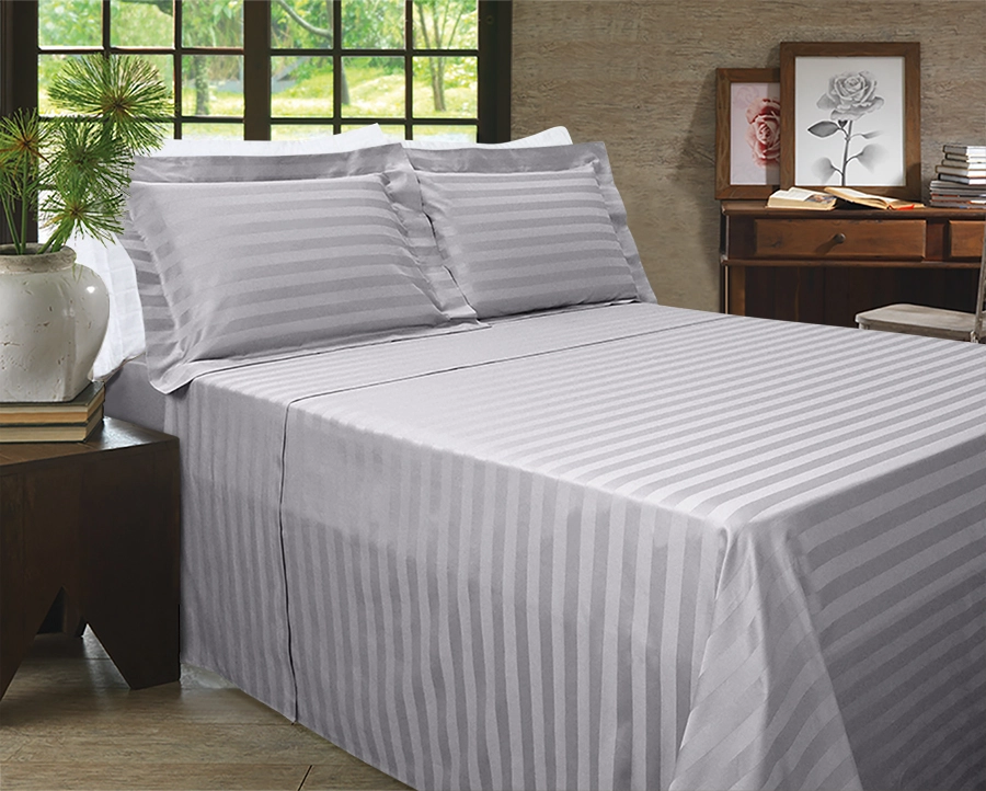 Jogo de Cama Zelo Select Maquinetado Queen - Percal 400 Fios - Toque Acetinado